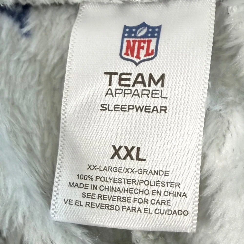 NFL Dallas Cowboys Mens XXL Plush Fleece‎ Pajama Pants Grey All Over Print New